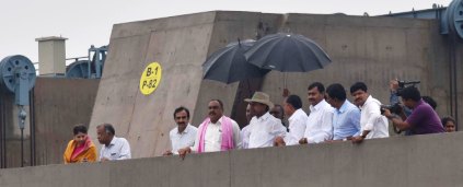 Telangana CM KCR Visits to Kaleshwaram Project