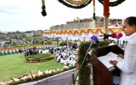 Chief Minister K Chandrashekhar Rao’s Independent Day Address At Golconda Fort, Hyderabad