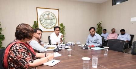 Minister KTR Held Video Conference with District Collectors