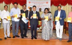 Hon’ble Governor Dr Tamilisai Soundararajan at IRCS Review Meeting at Raj Bhavan