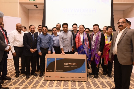 Minister for IT & MA&UD – MoU between Telangana Government & Skyworth Group