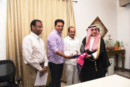 Saudi Arabia Ambassador Met KTR Minister for MA&UD