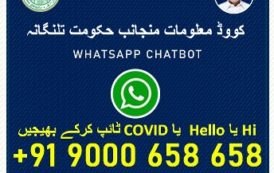 Telangana Govt. brings out Covid-19 WhatsApp Chatbot in Urdu